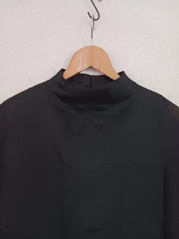로노 기모노 리메이크, 슬리브리스 하이넥 튜닉 블랙