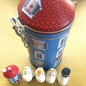 무민 손가락 인형 세트 캐니스터 깡통 포함 입상