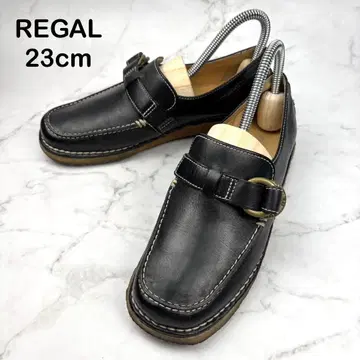 [새상품급] REGAL 리갈 23cm 벨트 로퍼 플랫 블랙