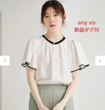any sis [세탁 가능] 바이컬러 턱 블라우스 온워드 카시야마
