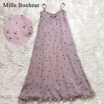밀보누르 mille bonheur 원피스 롱 올 패턴 프릴