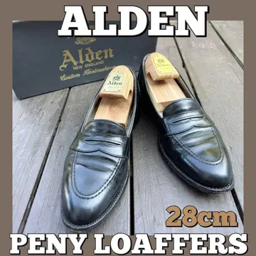 알든/ALDEN/10/28/블랙/페니 로퍼/블랙/코인