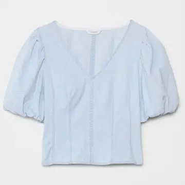 BANANA REPUBLIC 라이트 블루 퍼프 슬리브 탑