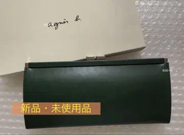 agnes b. 에네스베 장지갑 가마구치 롱 지갑 그린 그린