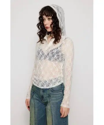 LAGUA GEM FLOR LACE HOODIE 상의