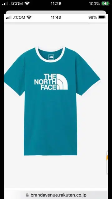 THE NORTH FACE 블루 모스 티셔츠