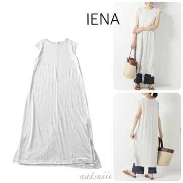 IENA 이에나 . 린넨 슬리브리스 롱 원피스 일본제