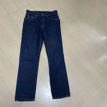 다크 블루 스트레이트 레그 데님 자라
