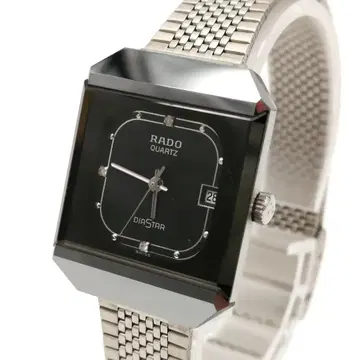 작동 RADO 다이아스타 스퀘어 3P 다이아 데이트 새 배터리 실버