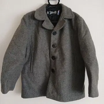 Schott 그레이 울 피코트 44