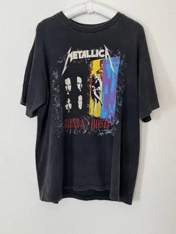 METALLICA GUNS N' ROSES 1992 티셔츠