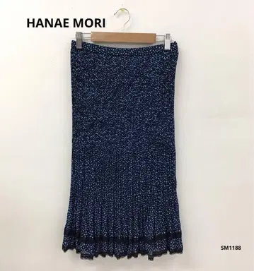 HANAEMORI 하나에모리 도트 플리츠 스커트 도트 무늬 종아리 기장