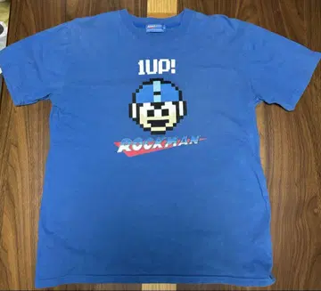 CAPCOM 카피라이트 택 록맨 티셔츠 ROCKMAN 게임티