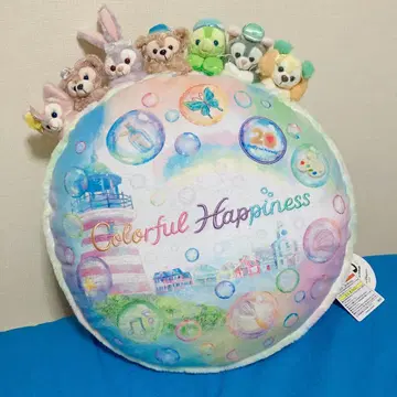 디즈니 씨 닷피 프렌즈 컬러풀 해피니스 쿠션 20주년