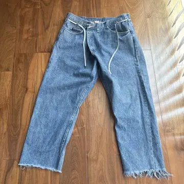 MAISON EUREKA 블루 데님 와이드 레그