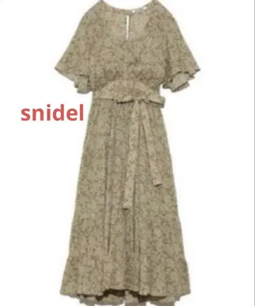 snidel 스나이델 코튼 프린트 캐슈 원피스 올리브 카키