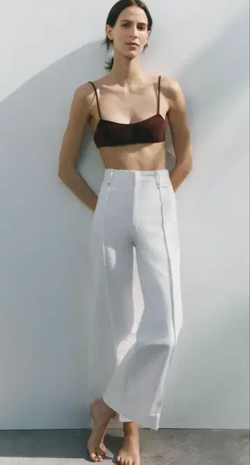 ZARA 데님 화이트 완판템 32