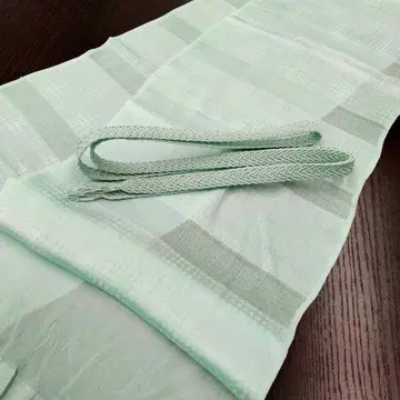 여름, 고급 오비 장식 천, 레이스, 허리띠, 민트 그린, #215