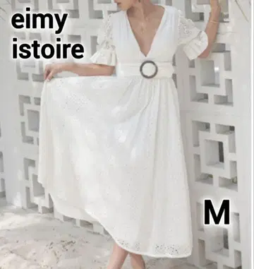 eimy istoire 코튼 레이스 롱 벨트 퍼프 슬리브 M