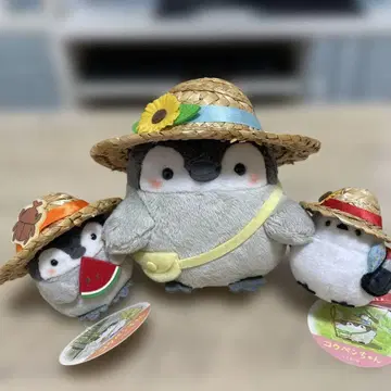 코우펜쨩 더운데 외출해서 기특해! 봉제 인형 여름 밀짚모자