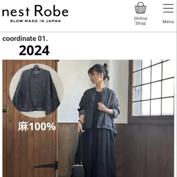 미사용급 2024 네스트로브 린넨 블랙 데님 셔츠 로고 버튼 F