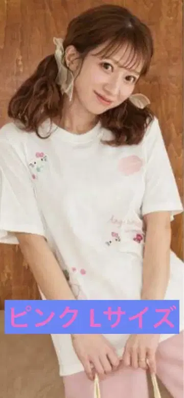 시마무라 헬로키티 x 츠지 노조미 반팔 티셔츠 미사용 새상품 L 핑크