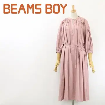 B6999 빔즈 보이 21SS 린넨 비스코스 개더 원피스