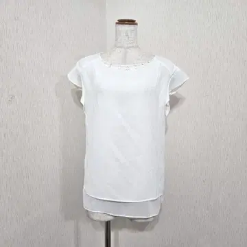 아푸와이저 리셰 비쥬 포함 프렌치 슬리브 블라우스 백 리본 (2)