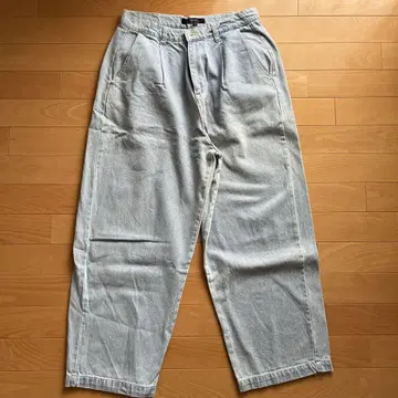 Beno 라이트 블루 와이드 데님 팬츠
