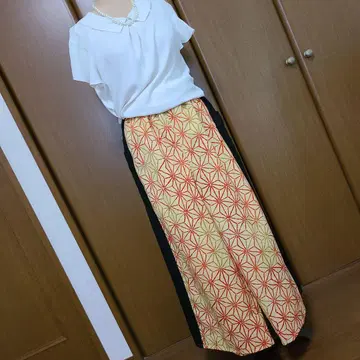 기모노 리메이크 가우초 팬츠