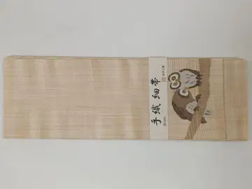 새상품 오비공방 수직 순수 실크 반폭 오비 [ 사이좋은 올빼미 ]