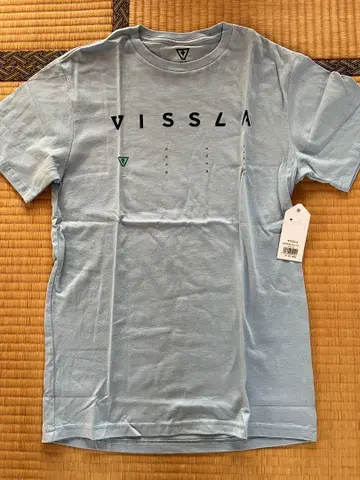 VISSLA 로고 프린트 티셔츠 S 사이즈 라이트 블루