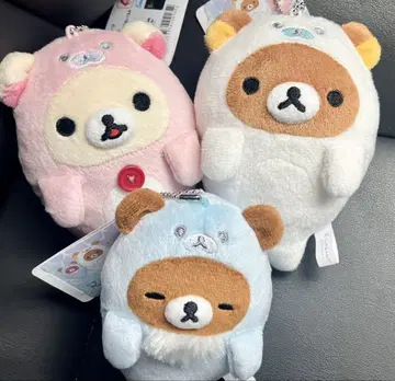 리락쿠마 우미리락쿠마 공 체인 봉제 인형 마스코트 3종