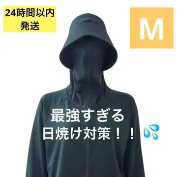 워크맨 쿨 UV 선쉐이드 후드티 EX 블랙 M 사이즈