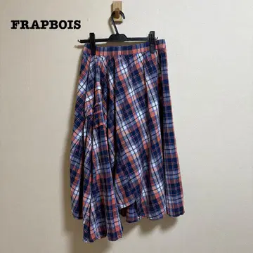 FRAPBOIS 마드라스 코로네 비대칭 스커트 체크