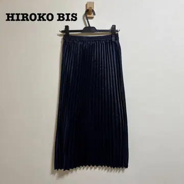 새상품급 HIROKO BIS 플리츠 롱 스커트 광택