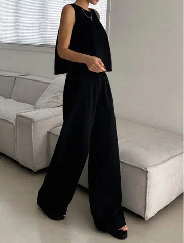SHEIN 루즈핏 세트 블랙 S