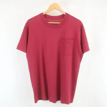 VINTAGE 귀가 있는 포켓 와이드 실루엣 티셔츠 구제 의류 남성용