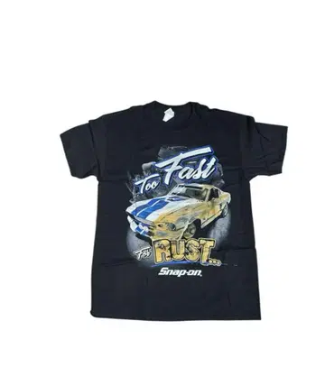 Snap-on 블랙 티셔츠 'Too Fast To Rust'