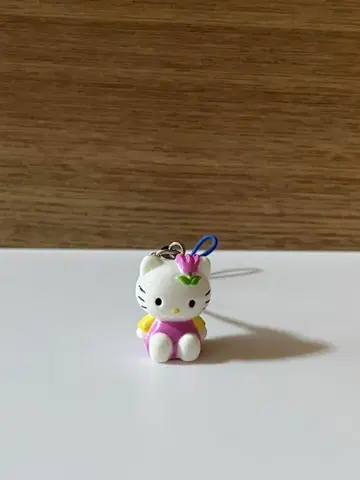 새상품급 헤이세이 레트로 레어 헬로키티 스트랩 튤립 핑크