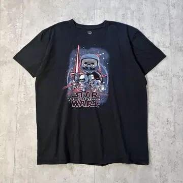 구제 의류 STAR WARS 반팔 티셔츠 다스 베이더 프린트 블랙 L