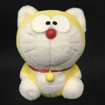 원조 도라에몽 고양이 귀 봉제 인형 저금통 레트로 당시 물품 레어 /M