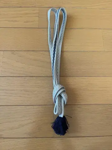 순수 실크 오비 끈, 땋은 술, 카라