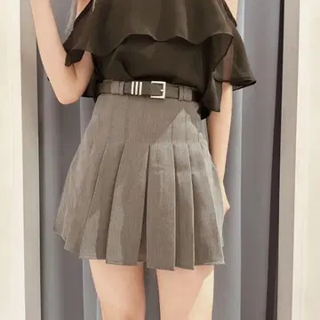 벨트 플리츠 플레어 SK