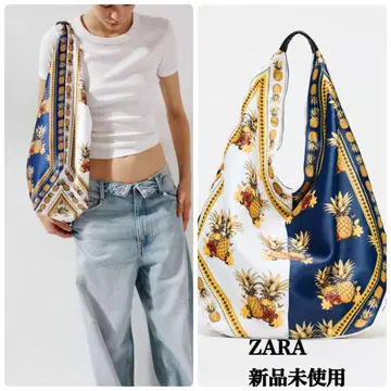 완판템 ZARA 멀티컬러 프린트 쇼퍼 택 포함 새 상품
