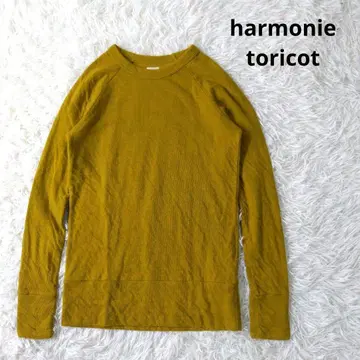 harmonie toricot 래글런 티셔츠 머스타드 색상 푹신한 원단