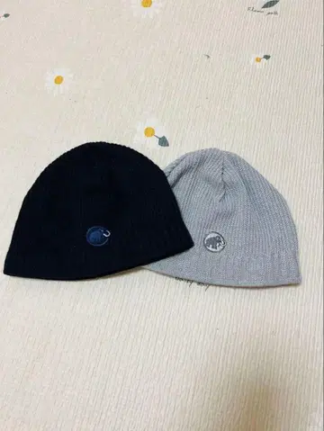 마무트 mammut 니트 모자 비니 네이비 & 그레이 세트