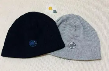 마무트 mammut 니트 모자 비니 네이비 & 그레이 세트