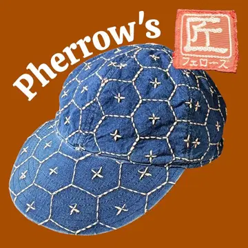 Pherrow's/페로우즈/장인/로 캡/자수/일본풍 패턴/데님