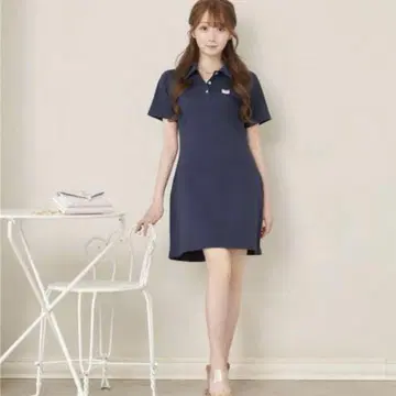 로즈뮤즈 키튼 와펜 폴로 원피스